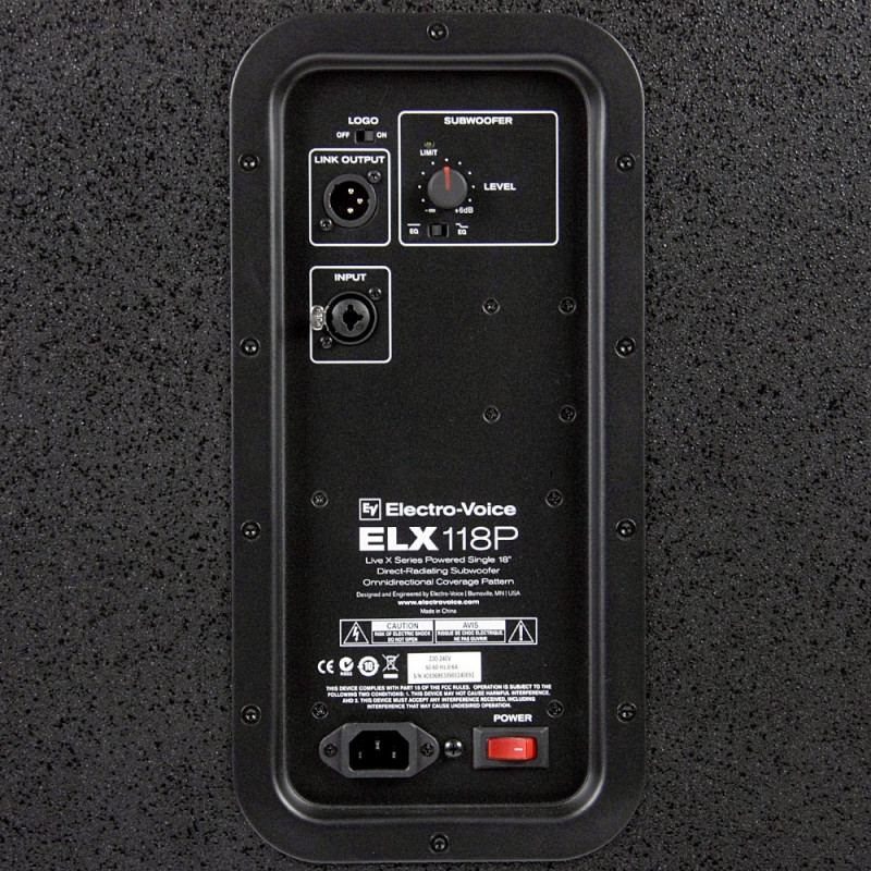 Location caisson de basse amplifié Electro-Voice ELX-118P - vue de dos - Xl Sono
