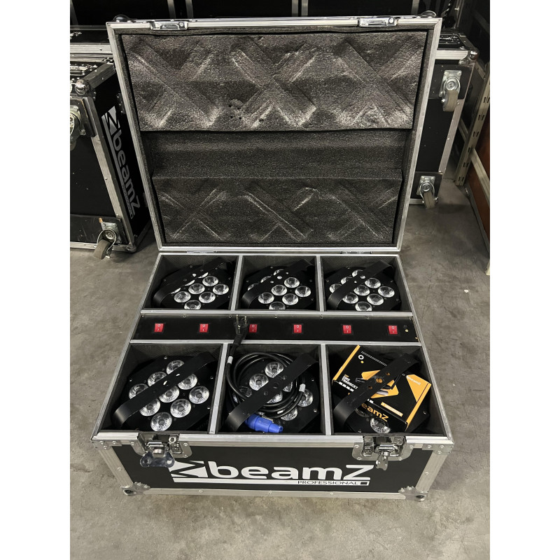 6x Projecteurs avec Flightcase - BeamZ BBP60
