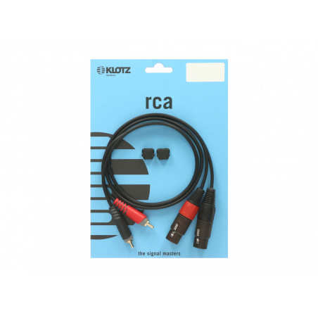 Câble twin pro avec fiches RCA droite et XLR femelle 2M - XL SONO