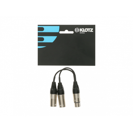 KLOTZ adaptateur XLR 3p F - 2 x XLR 3p M 0.20m - XL SONO