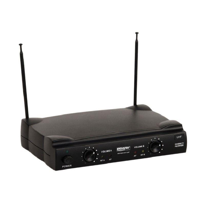 Location double micro HF Power Acoustics WM 4400 MH UHF GR3 - vue de face - Xl Sono
