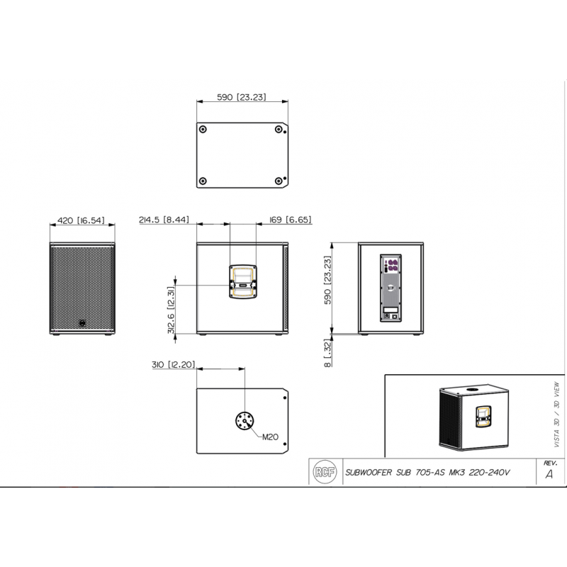 RCF SUB 705-AS MK3 - XL Sono