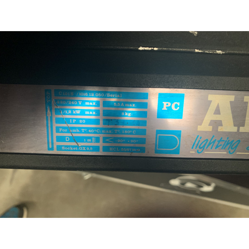ADB C101 Projecteur PC de théâtre - Plaque technique