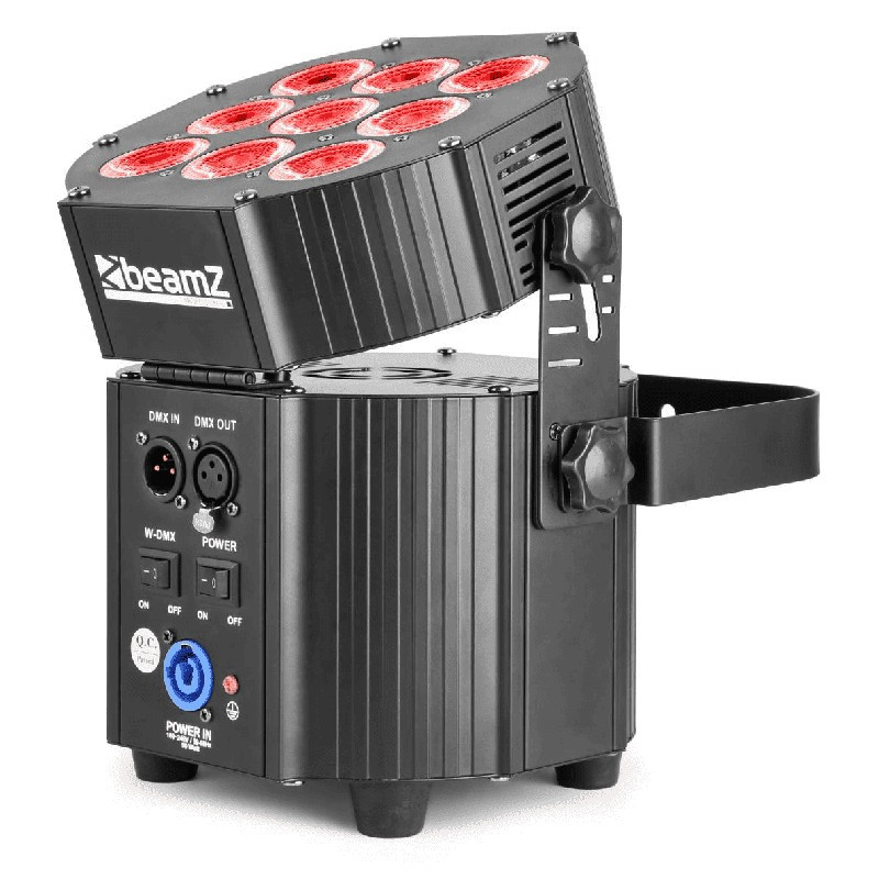 Location pack 6 projecteurs LEDs sur batterie BeamZ - vue de derrière - Xl Sono
