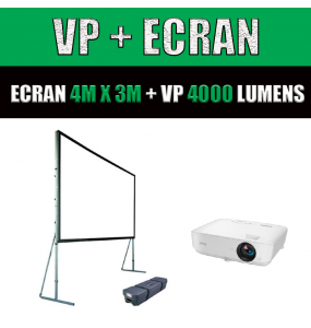 PACK VIDEO - vidéoprojecteur 4000 lumens + Ecran 4m x 3m - Xl Sono